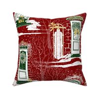 Family & Friends Holiday Toile | Red Green Gold White