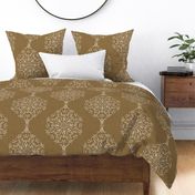 Earthy sand/tan and beige brushed mandala burst - boho geometric - large