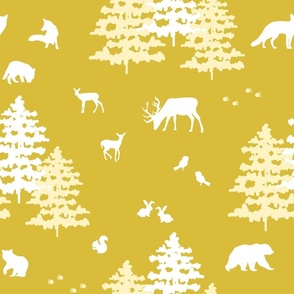 Gold Woodland Winter