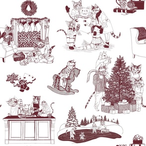 Catmas Traditions Holiday Toile