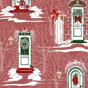 Family & Friends Holiday Toile | Soft Red
