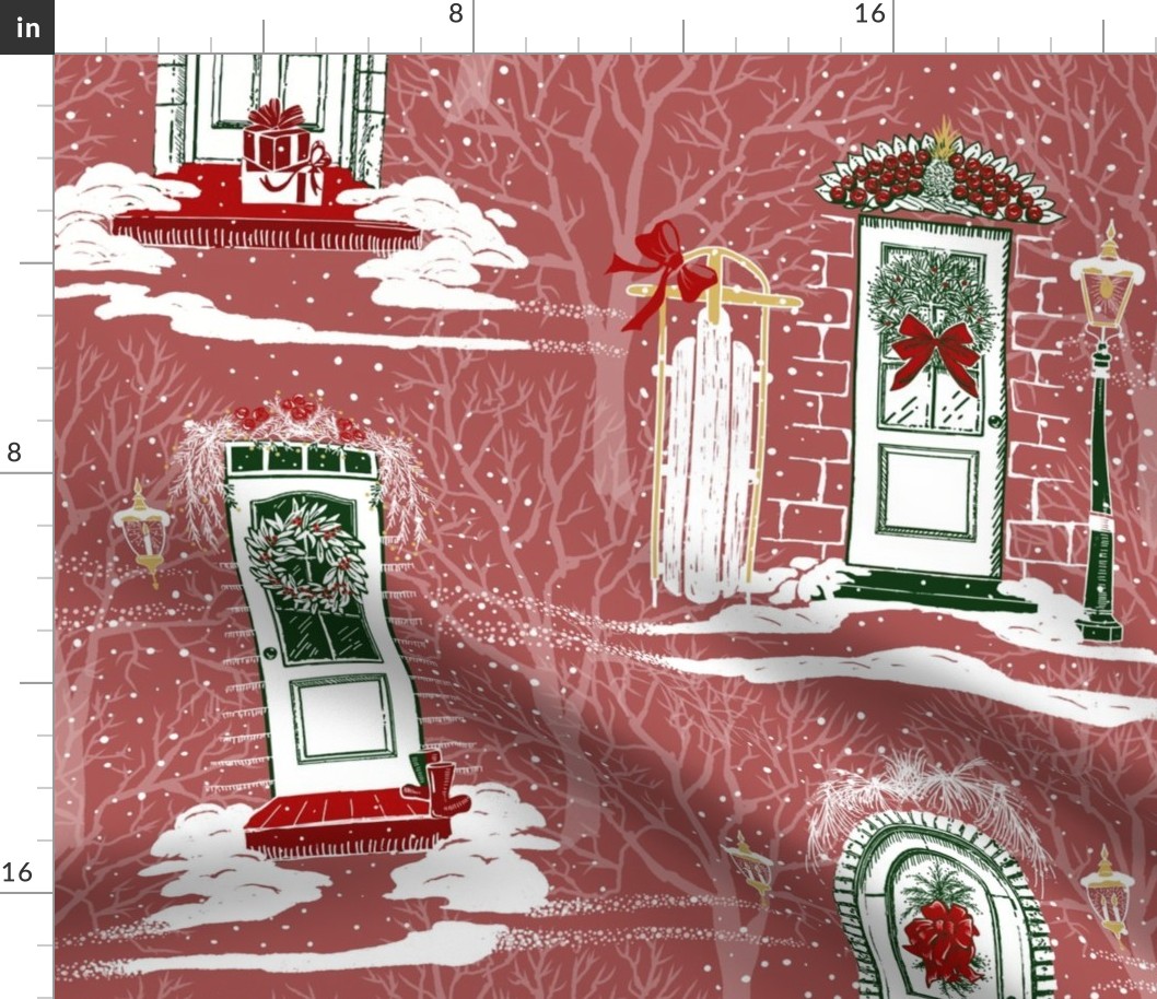Family & Friends Holiday Toile | Soft Red