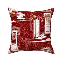 Family &  Friends Holiday Toile | Red Gold White