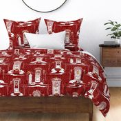 Family &  Friends Holiday Toile | Red Gold White