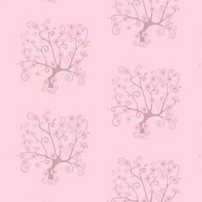 Cherry blossom tree of life faded pink