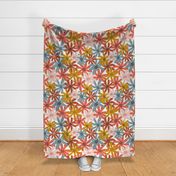 bright floral abstract - large