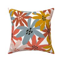 bright floral abstract - large