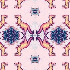 T-Rex Trellis - Multi light pink blue