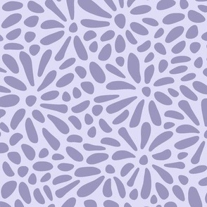 Petals in Purple on Light Purple 1 - medium scale