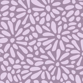 Petals in Pink on Mauve 1 - medium scale