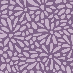 Petals in Mauve on Purple 1 - medium scale