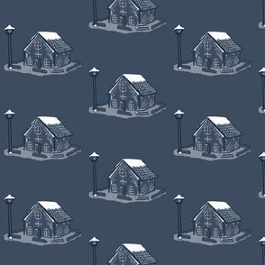 Gingerbread Toile - Navy