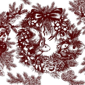 Winter Wreath - Holiday Toile