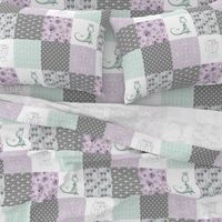 Little & Fierce Dragon//Lavender&Mint - Wholecloth Cheater Quilt 