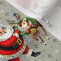 custom smaller 4 inches Santa Claus Christmas deer snowflakes