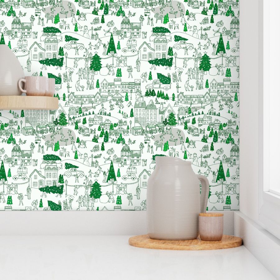 Toile de Jouy  'Christmastown'