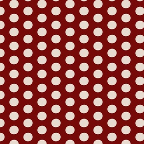 Christmas Polka Dark Red