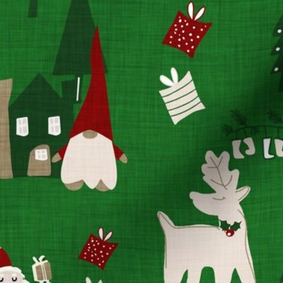 Holiday Toile Forest Green