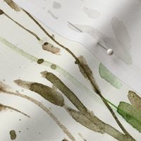 whimsical brush strokes forest - watercolor loose branches - painted splatter leaves trees nature for modern home decor a568-10