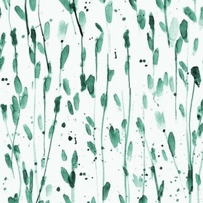whimsical brush strokes forest - watercolor loose branches - painted splatter leaves trees nature for modern home decor a568-12