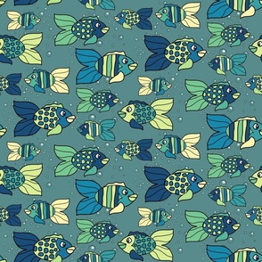 Funky Fish in Teal