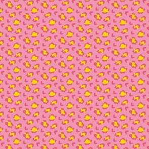 Pink and yellow leopard print
