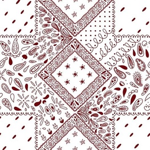 Paisley red and white