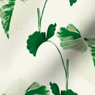 Philodendron Leaves - Beige