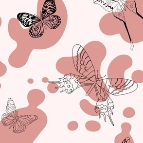 butterflies - pink