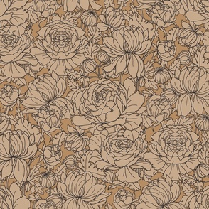 Rose garden 3c - autumn brown