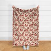 Christmas toile de jouy red