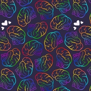 Rainbow Brain Outlines