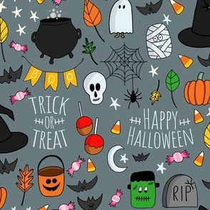 Halloween Party Collage in Slate