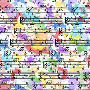 pastel colors school music on splashes