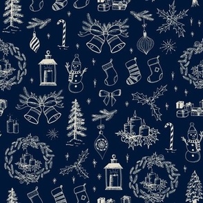 Christmas Toile // Starry Night