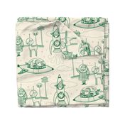 Spaced Out Santa Holiday Toile