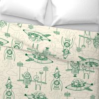 Spaced Out Santa Holiday Toile