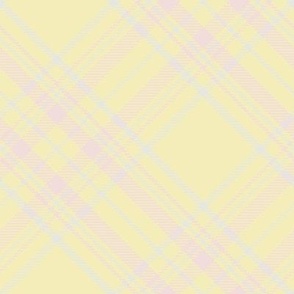 Butter and Piglet Tartan / East Fork / Nursery Checker / Yellow, Pink, Eggshell / medium scale / see collections 