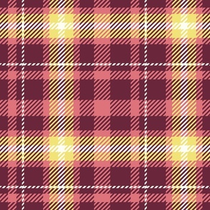 Wine and Watermelon Plaid Large