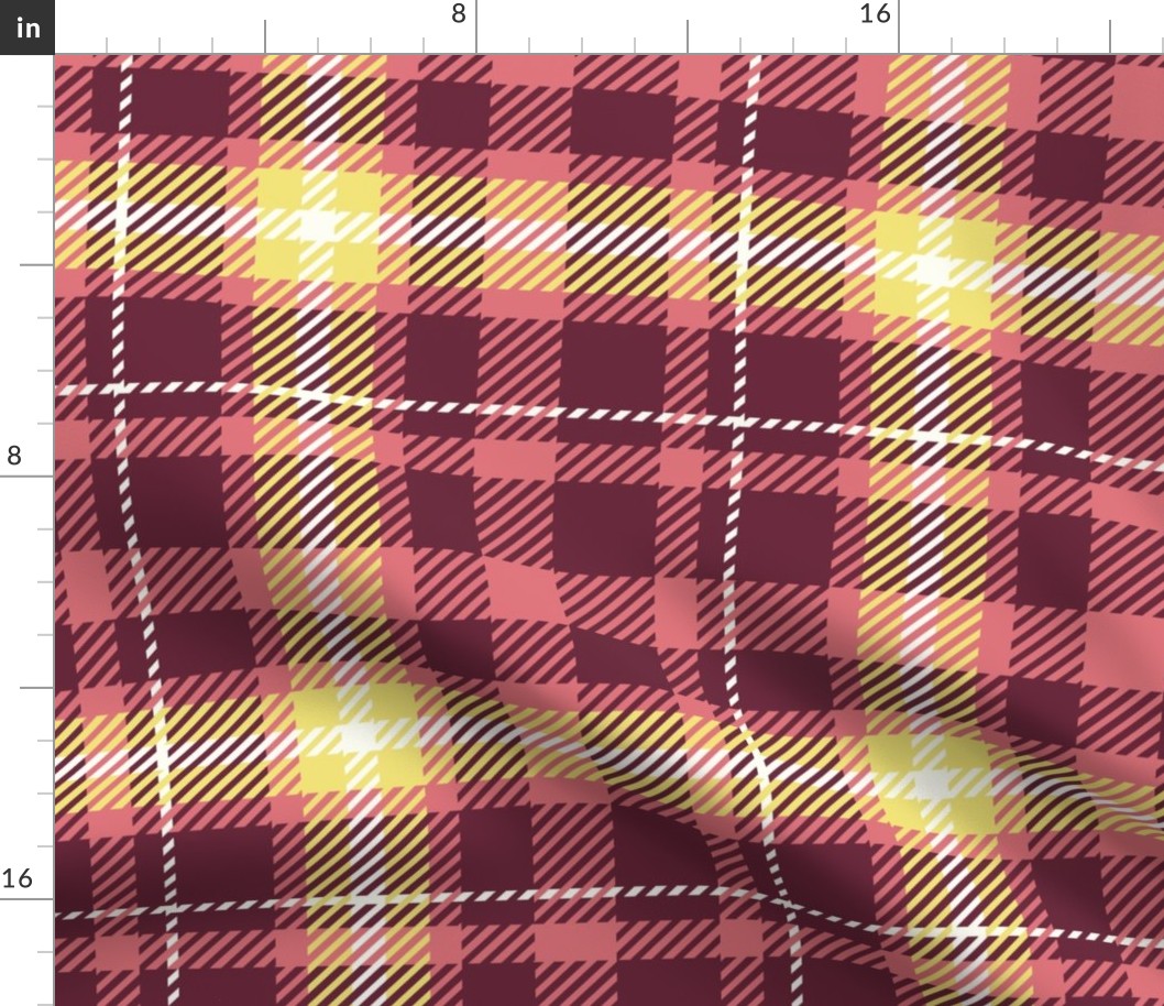Wine and Watermelon Plaid Large