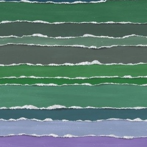 torn paper stripes - blue and green - regular scale