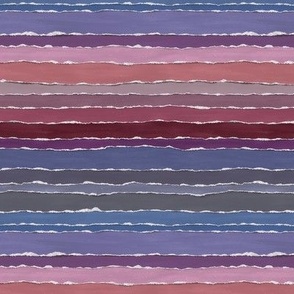 torn paper stripes - blue and pink - small scale