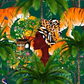 Tigers,african,jungle,tropical,exotic Pattern 