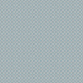 mini checker - grey and greyed aqua