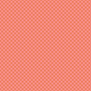 mini checker - pink and orange