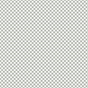 mini checker - pewter grey on white