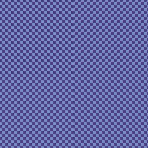 mini checker - purple on light blue