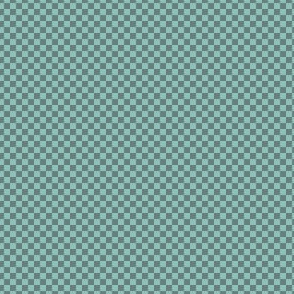 mini checker - grey and light teal