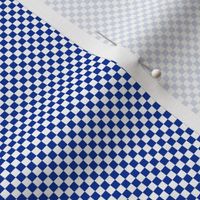 mini checker - UK blue and white