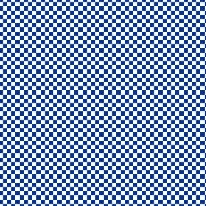 mini checker - UK blue and white